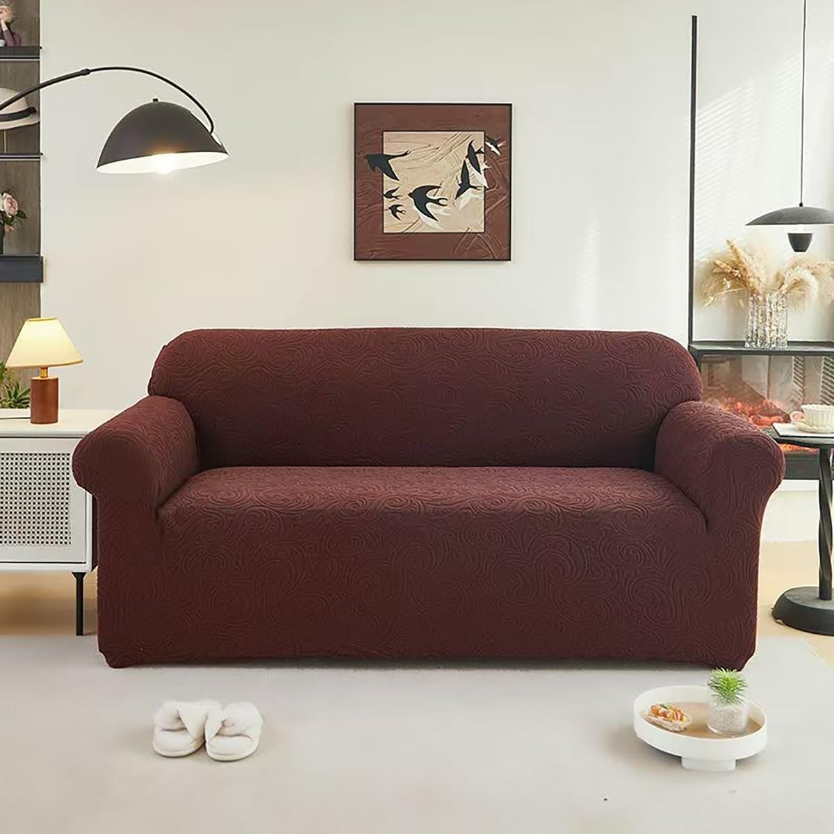 AZMANI TLMQYXZE High Stretch Sofa Cover 1 2 3 4 Seater 1 Piece Sofa Covers Pets Dogs Friendly Non Slip Sofa Slipcovers for Living Room Couch Covers Washable Furniture Protectors(#6,235CM-300CM)
