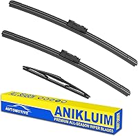 Vista 17 de ANIKLUIM® Juego de limpiaparabrisas de 20 pulgadas + 20 pulgadas con limpiaparabrisas trasero de 12 pulgadas, repuesto automotriz (paquete de 3)