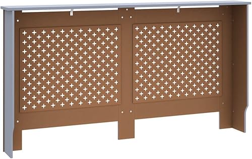 Miniatura 6 de GOLINPEILO Cubierta de radiador antracita, cubierta de calentador de MDF, estante de gabinete, accesorios de calefacción, decoración de muebles de