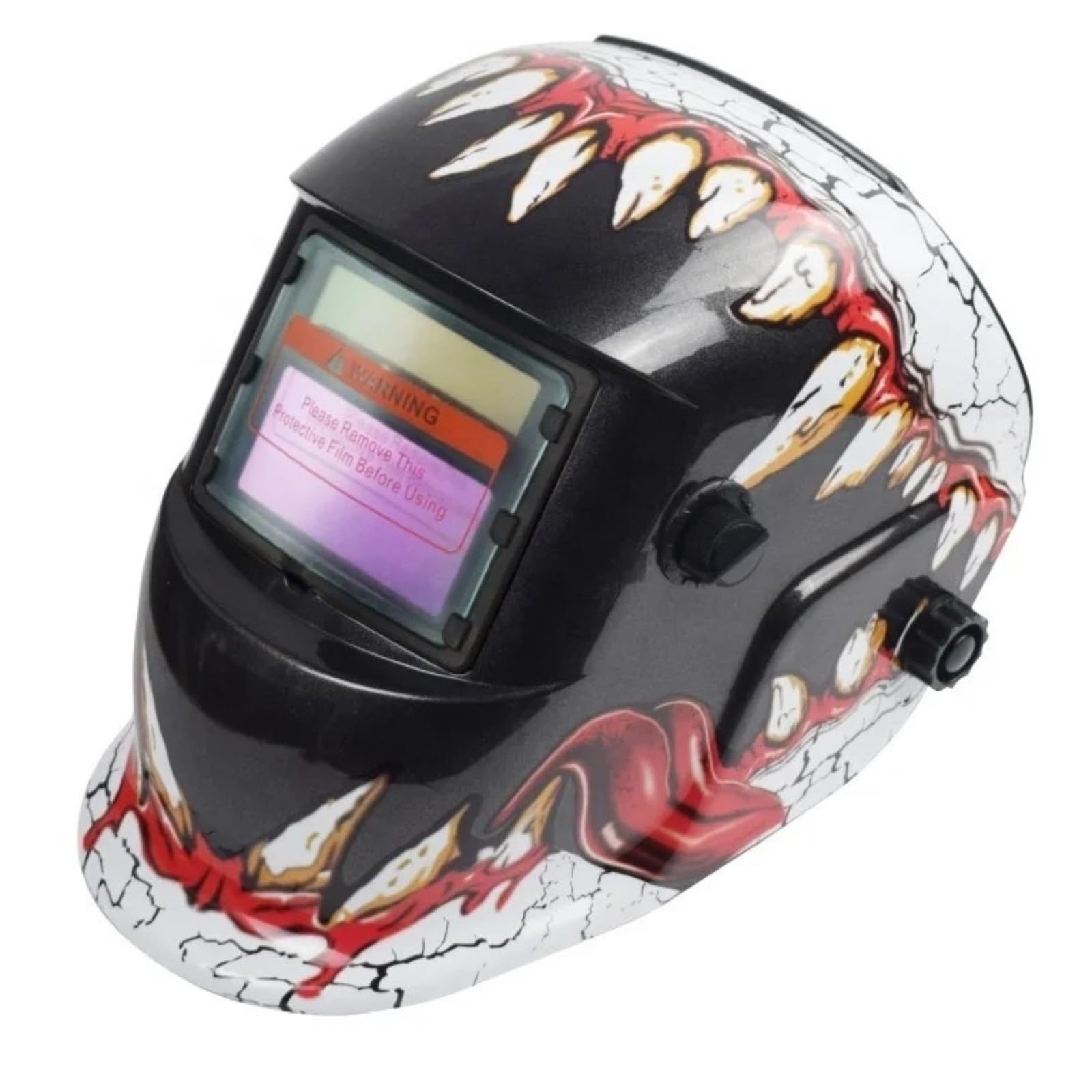 Careta Soldar, Mascara Soldar Automatica Casco de Soldadura con Cambio luz automático Solar Gorra Máscara Protectora(Red)