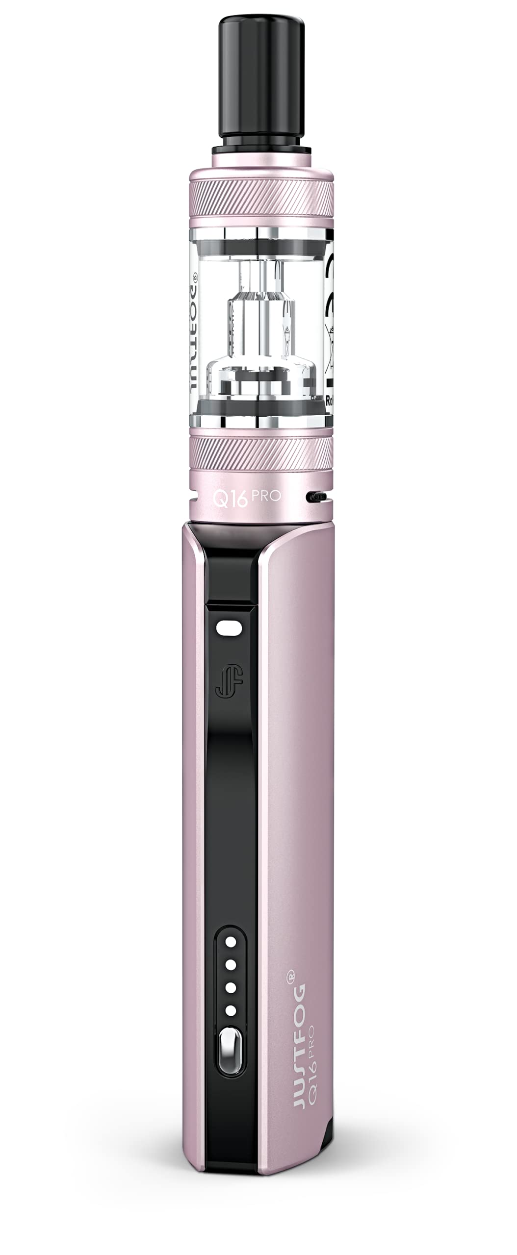 Justfog E-Cigarette Vape Q16 Pro Starter Kit 900mAh 1.9 ml Clearomizer (Pink), No Nicotine