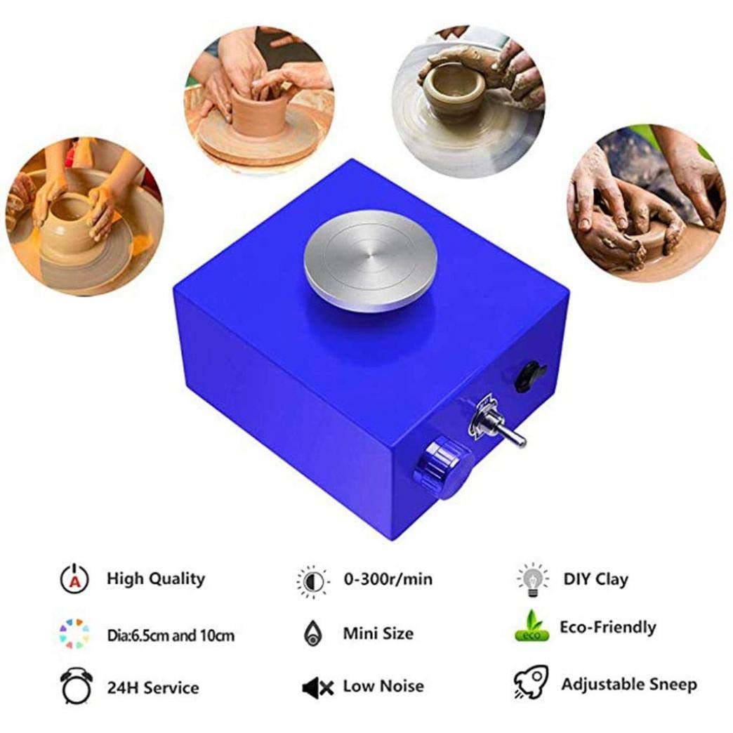 Electric Pottery Wheel Children DIY Ceramic Molding Tool Mini Pottery Machine Electric Turntable Silent