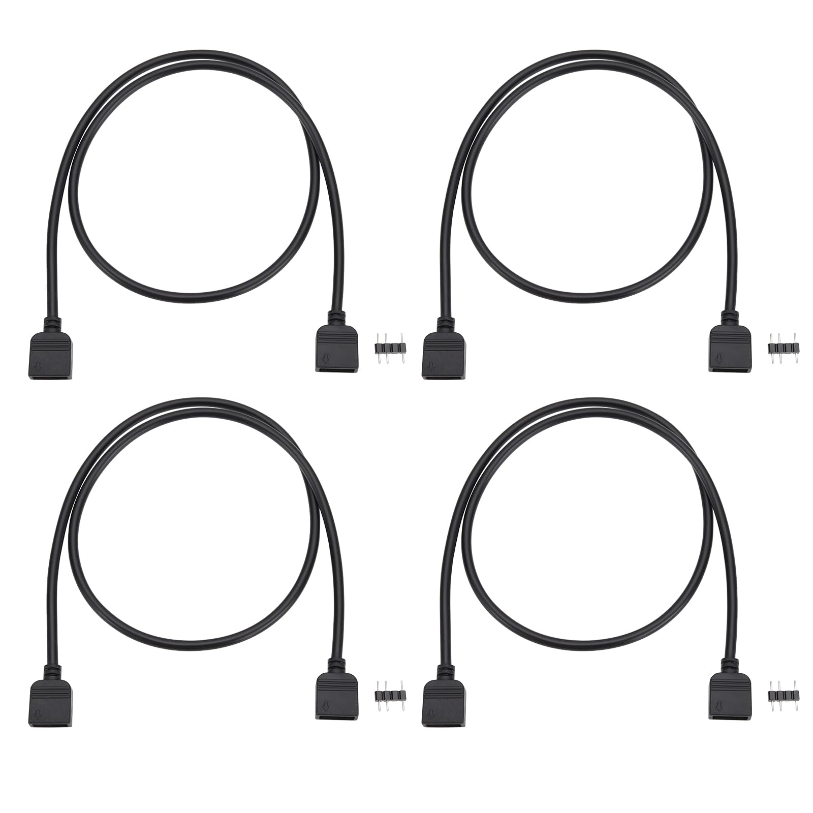 Câbles Shunt RVB Femelle à Femelle 3 Broches 50CM Câble d'extension 5 V Compatible Bandes Lumineuses RVB 5050 3528