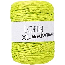 Loren XL Makrome Cord Yarn, 100% Polypropylene, 17.6 Oz 500g / 109 Yrds 100 m, Yarn Weight 7 Jumbo, Yellow Green - R042