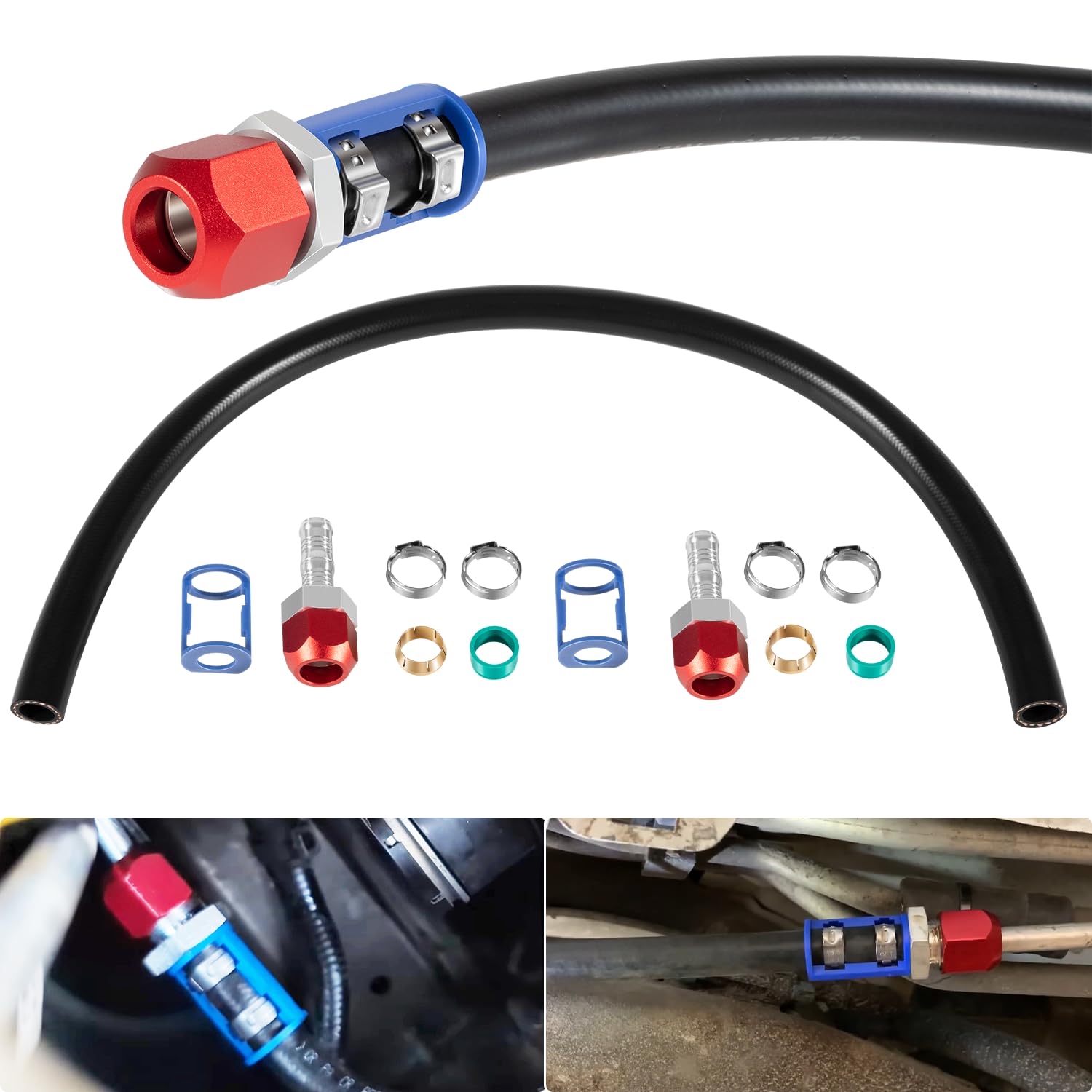 800-670 A/C Line Splice Kit for 5/8 Line With No.10 Hose, A/C Air Conditioning Repair Splice Connector, Universal Fit For 5/8'' Hose to Hard Lines Repair