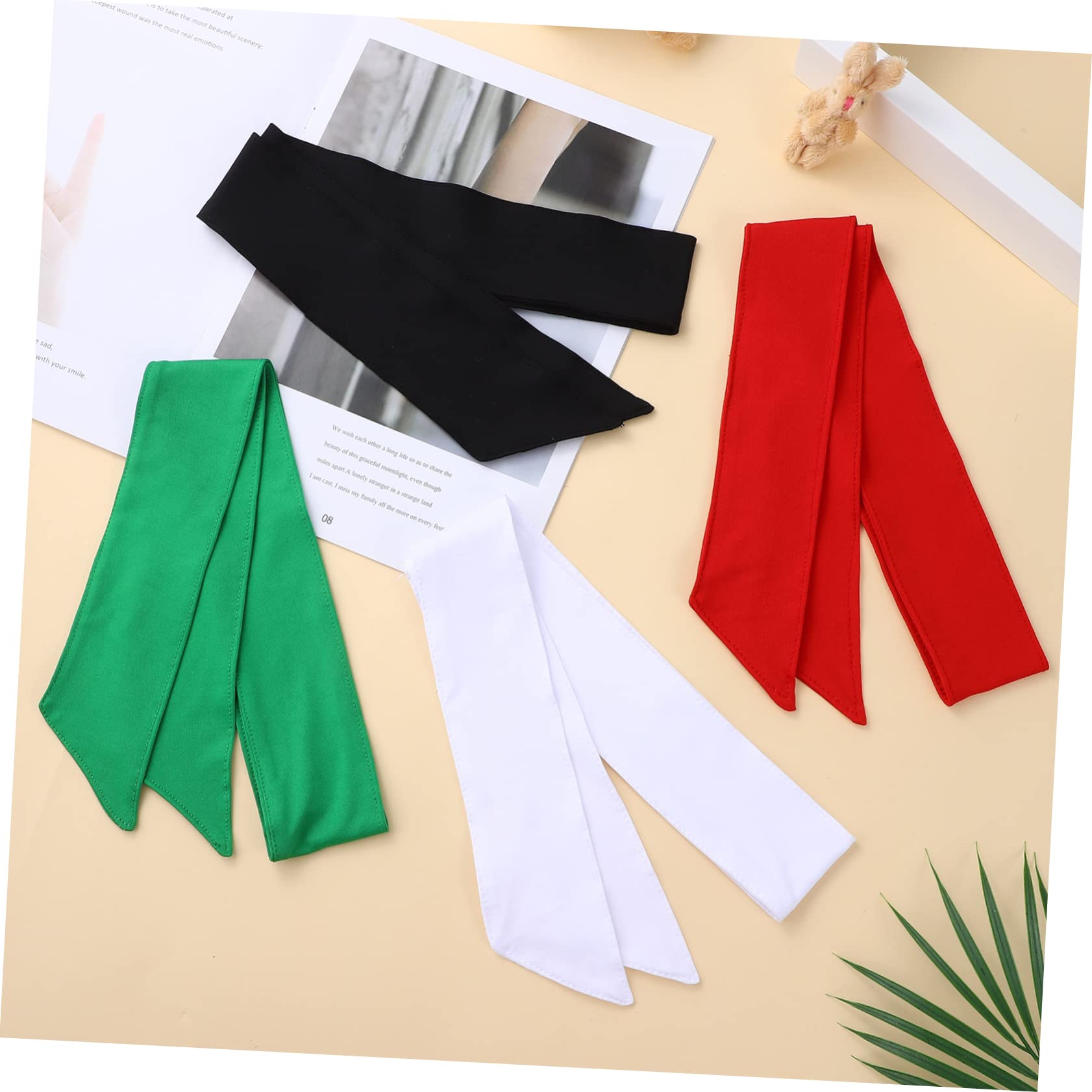 BESTonZON Bandeaux Antidérapants pour Hommes Et Femmes Bandanas Élastiques Ajustables Accessoires De Sport pour Entraînement Et Activités Physiques Rouge Noir Blanc
