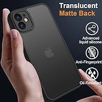 Vista 4 de Funda Translúcida Mate para iPhone 11, [Protección contra Caídas de Grado Militar de 10 Pies] Parachoques Protector Delgado Duradero Resistente a