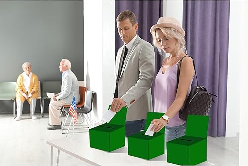 Miniatura 5 de Paquete de 6 cajas de sugerencias para rifas con ranura, cajas de cartón de 6.5 x 4.5 x 4.5 pulgadas con ranura para boletos y cabecera extraíble