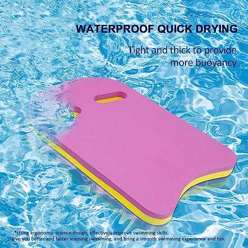 Swimming Kickboard, Training Aid Board for Swimming and Exercise Training, U Design Kick Boards Easy to Grip, Durable EVA Safty Kickboard for Adults and Children (Pink + Yellow)