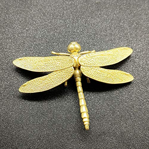Besportble Dragonfly Fairy Wing Ornament Art Spirit Wall Sculptures Detachable Art Figurine Animals Statue Decoration For Diy Craft Housewarming Gift Desktop Golden #TOP1