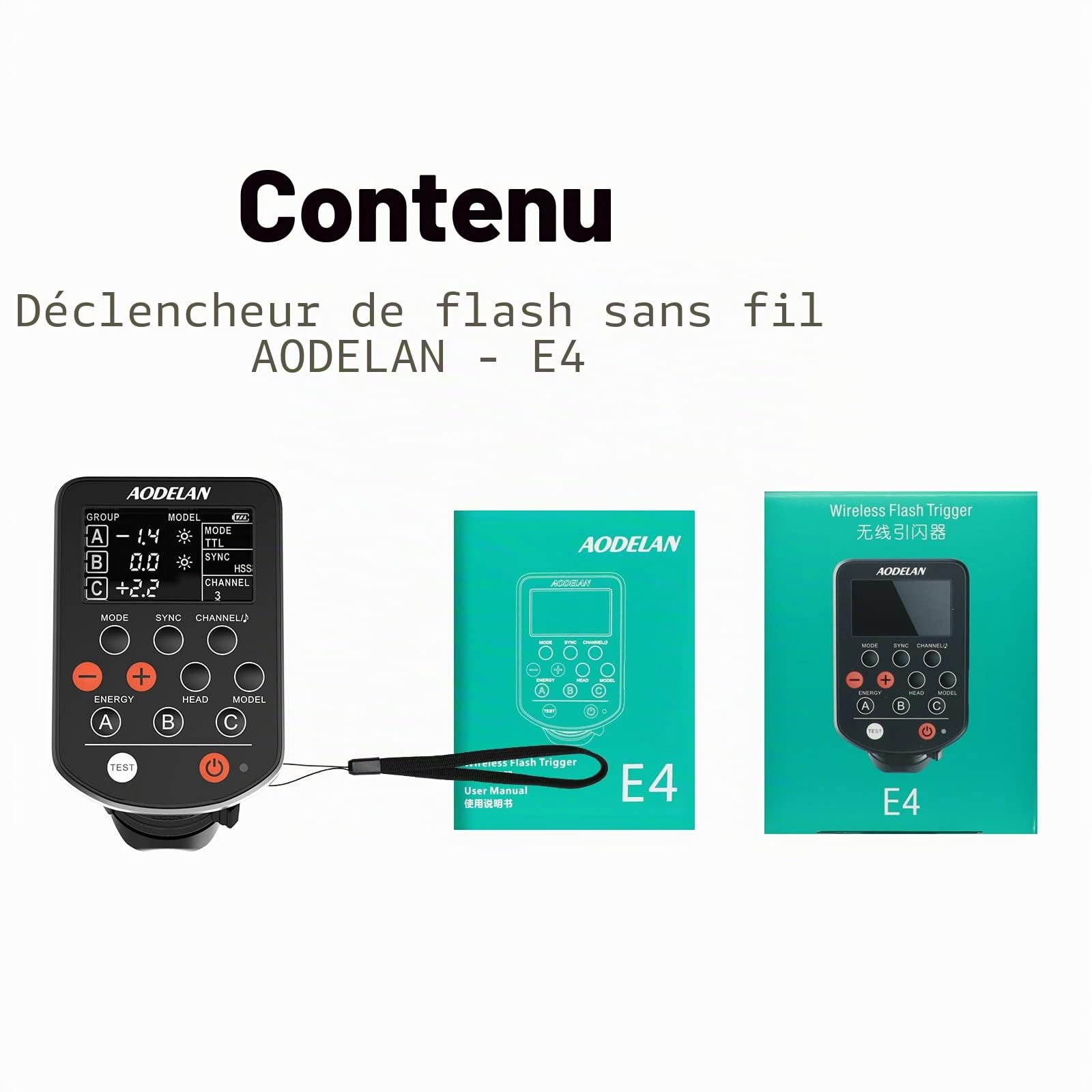 AODELAN TTL Déclencheur de Flash sans Fil pour appareils Photo Canon, Prise en Charge de la Fonction 1/8000s HSS, remplace la télécommande P-rofoto Air TTL-C
