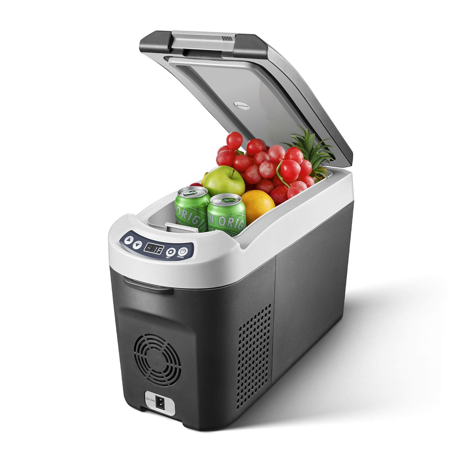 AAOBOSI Frigo Portatile 15 litri, 12V/24V DC Frigoriferi Portatile, Contenitore refrigerante per compressore per Auto Camion Picnic Campeggio da -20℃ a 20℃