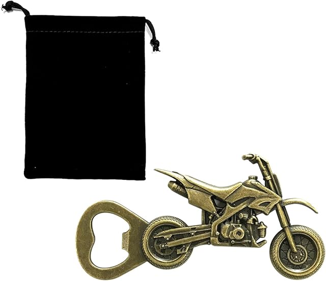 Jagowa Motorcycles Beer Bottle Openers Funny Gifts Beer Opener Motorbike Christmas Gifts for Men Dad(Bronze)