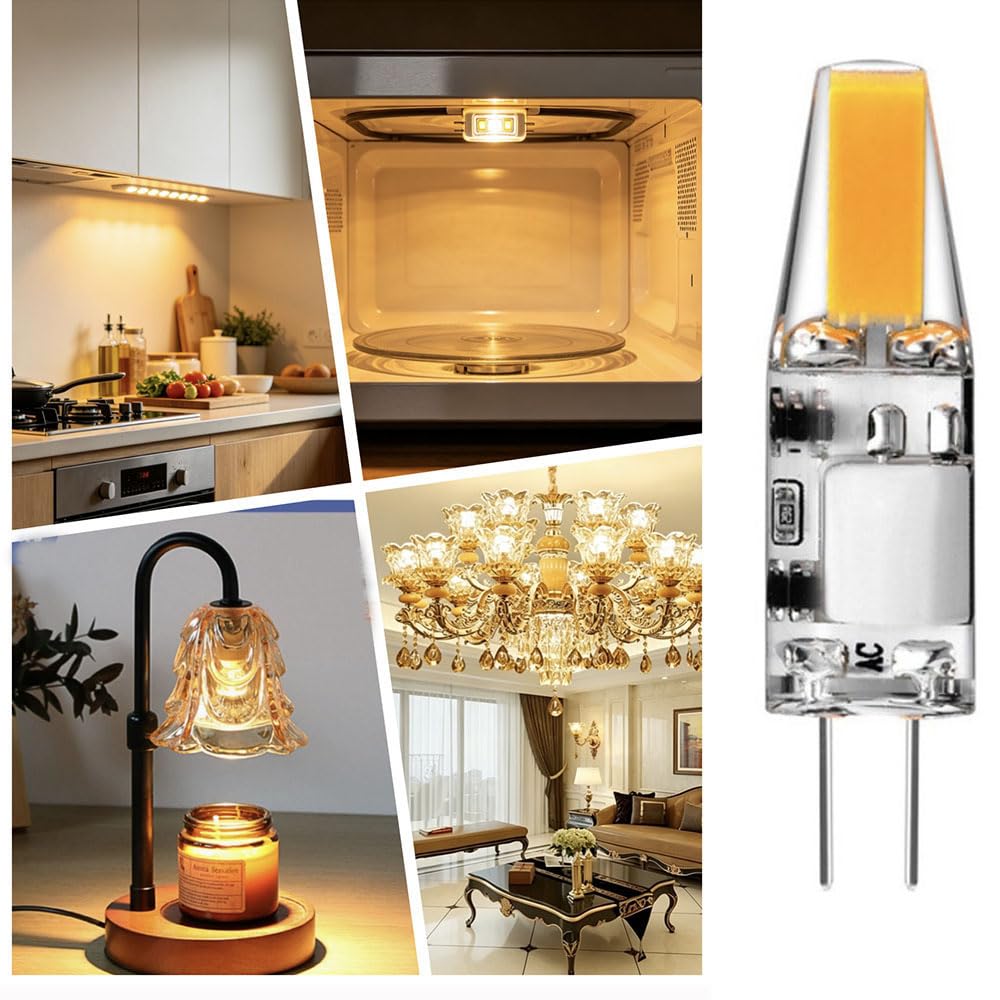 Lampadine LED G4 2W 12V LED Lampada G4 Base bi-pin per luce sottopensile,cappa cucina,camper,barche 2W-8PC/bianco caldo