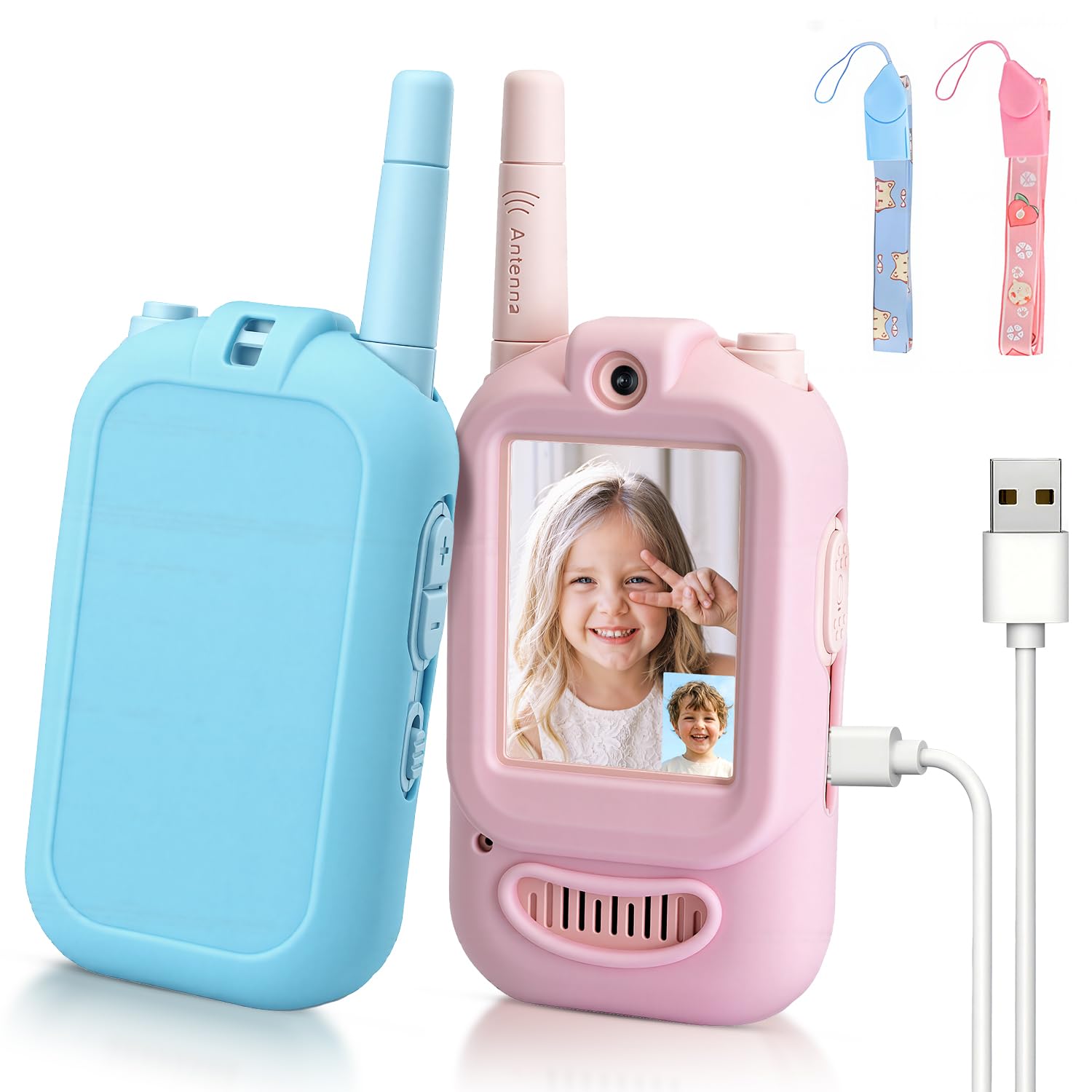 Video Walkie Talkies for Kids, 2 Pack Kids Two Way Radio Toy Walkie Talkies