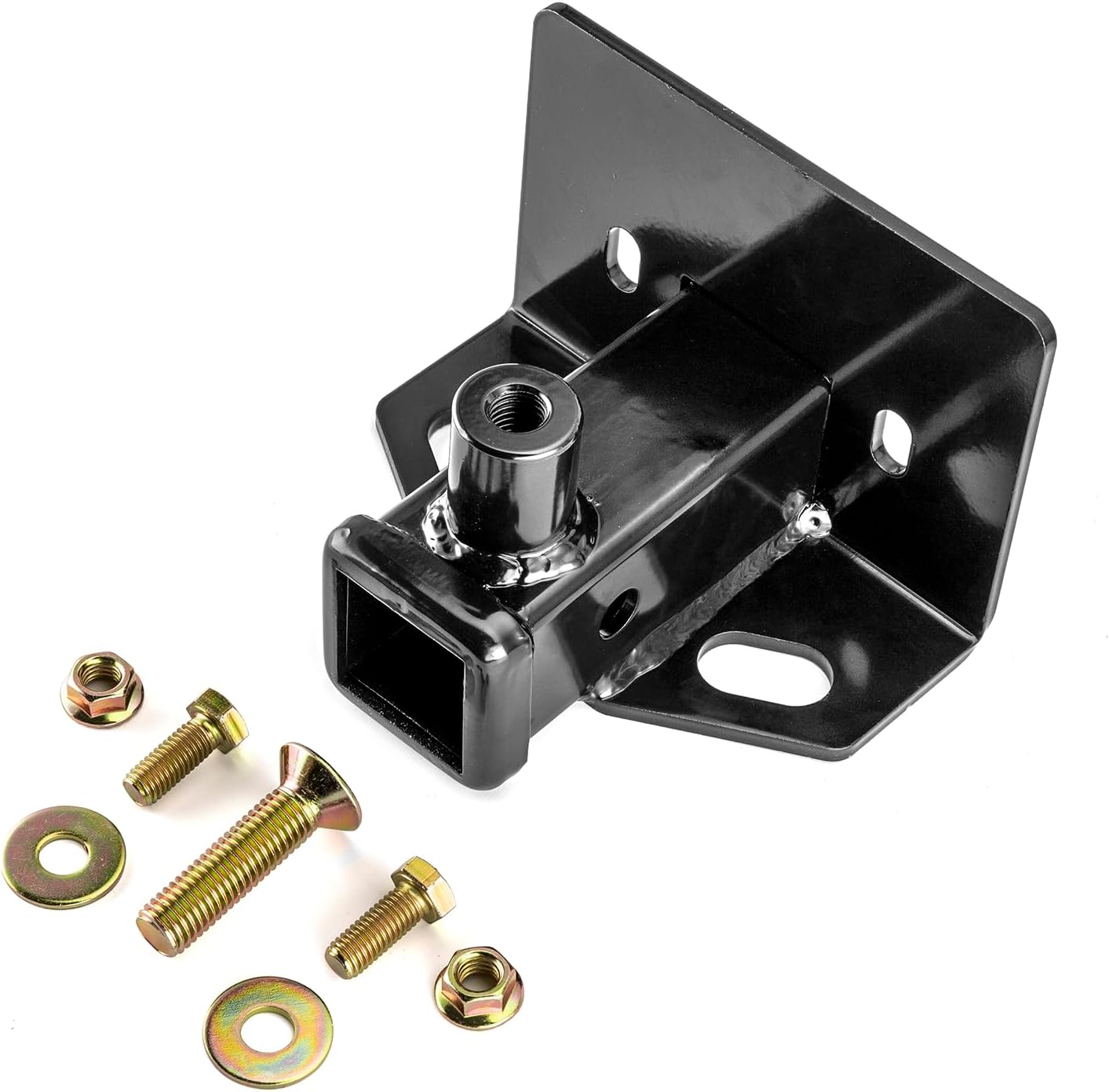 WeiSen 2" Rear Trailer Hitch Receiver Class 3 Towing Hitch Compatible with Dodge Dakota 2005-2010, Fit Mitsubishi Raider 2006-2009, Black