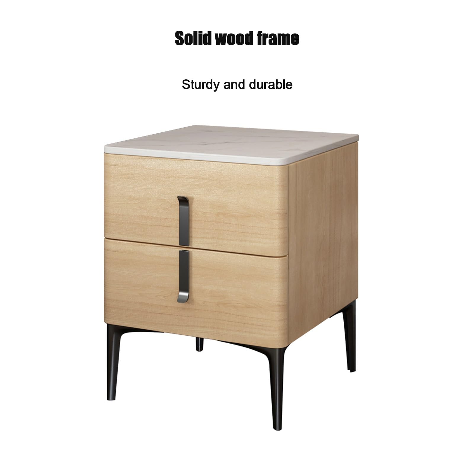 Table de Chevet avec tiroir de Rangement pour Chambre ou Salon, Design Moderne, Meuble Gain de Place, Finition Grise, 35 x 40 x 53 cm