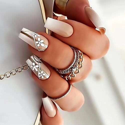 Miniatura 48 de Uñas postizas largas cuadradas a presión, color morado, color liso, diseño de diamantes de imitación, uñas postizas brillantes de cobertura completa