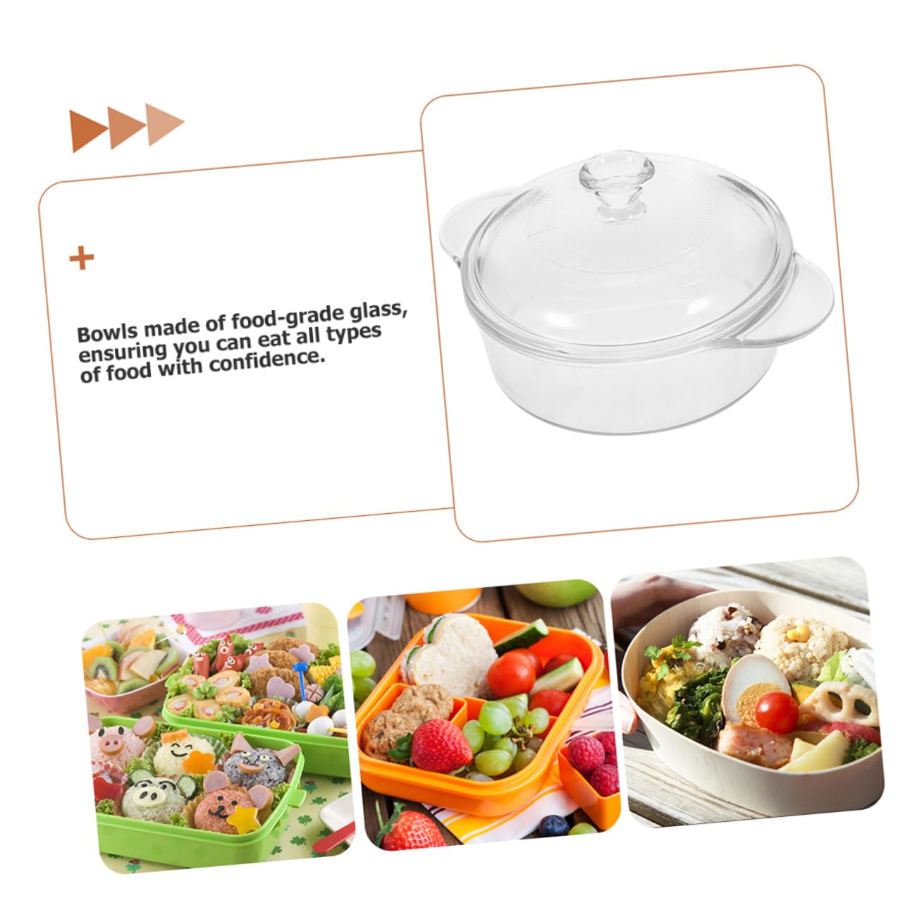 MAGICLULU Salatglas mit Deckel 1,7 L aus Glas Große Salatschüssel Stapelbar Leicht zu Reinigen für Küche und Haushalt