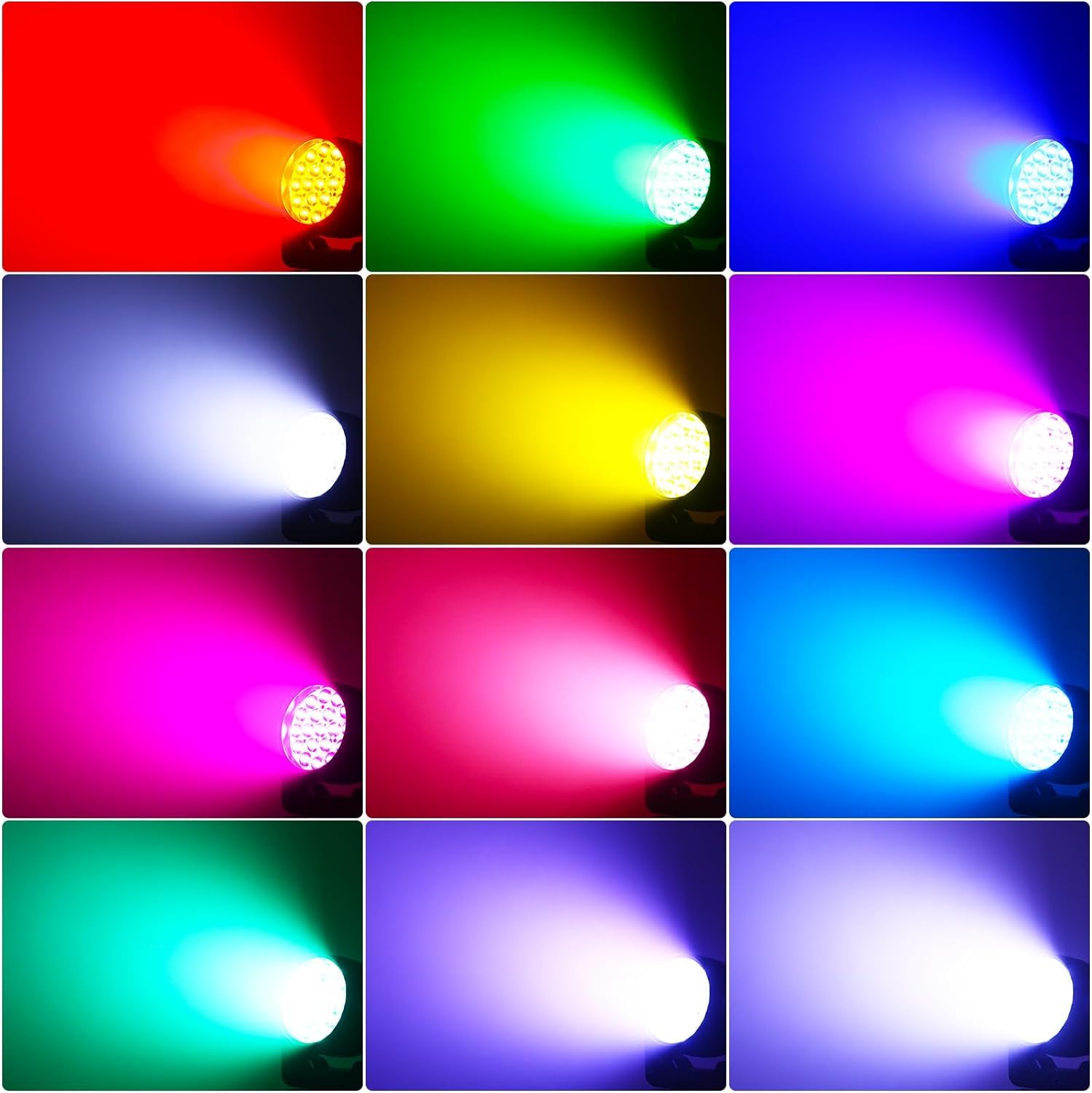 2er Pack 19x15W Moving Head LED Zoom DMX Beam Wash Effekt RGBW Bühne Lichter Professionelle Fokussierung DJ Lichter für Weihnachten Disco Party und Nachtclub