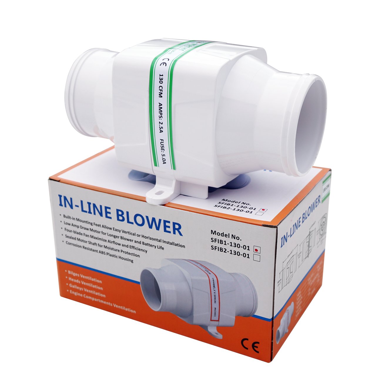 Buy DCHOUSE Electric inLine Marine Bilge Air Boat Blower 12V Quite