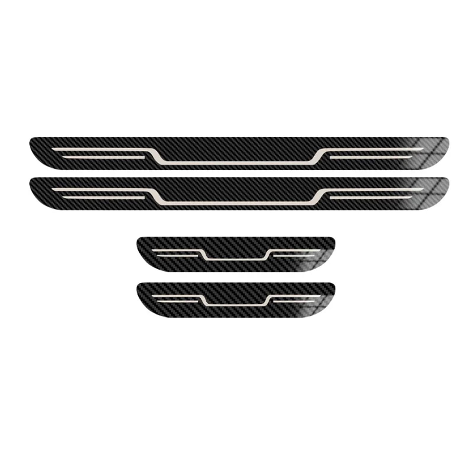 Seuil de porte Skoda Octavia 4 en acier inoxydable style carbone