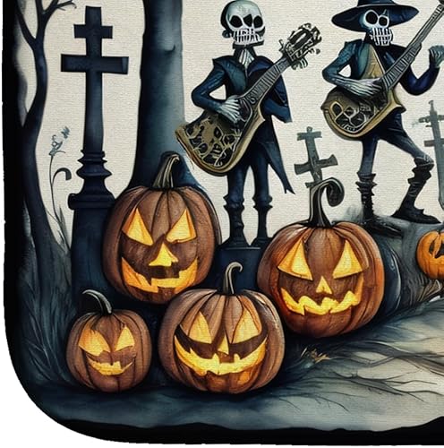 Miniatura 4 de Caroline's Treasures DAC2259DDM - Tapete de secado de platos de Halloween con diseño de mariachi, tapete absorbente para secar platos para encimera