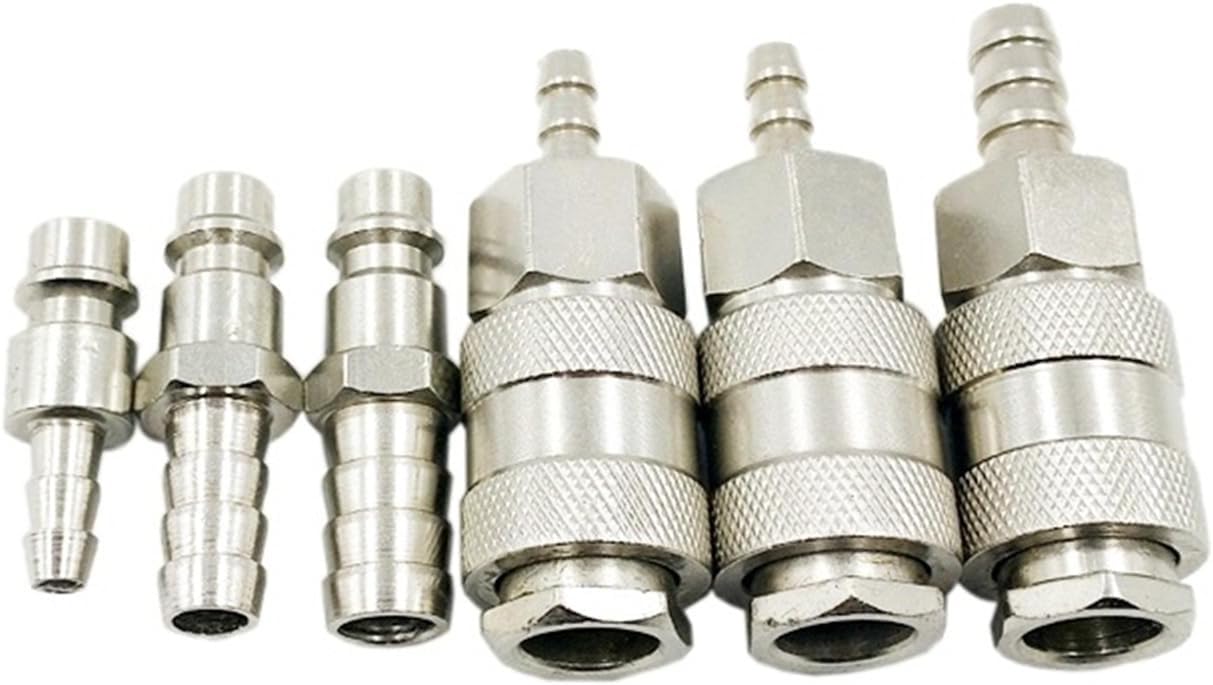 Type Pneumatic Fitting Quick Coupling Connector Coupler Compressor 6mm 8mm 10mm Hose Barb 2Pcs(Japan SHPH20)