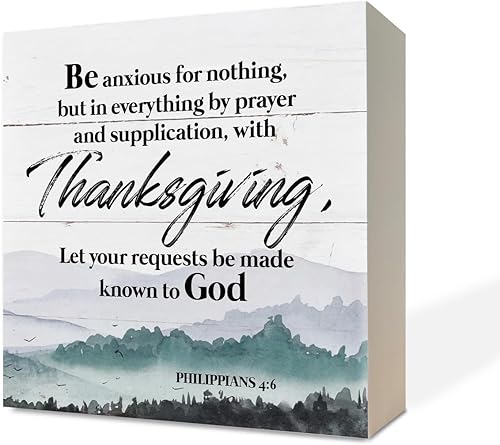 Miniatura 56 de Letreros de madera cristiana, versículo bíblico, filipenses 4:13 – I Can Do All Things Through Christ Who Strengthens Me, decoración de mesa