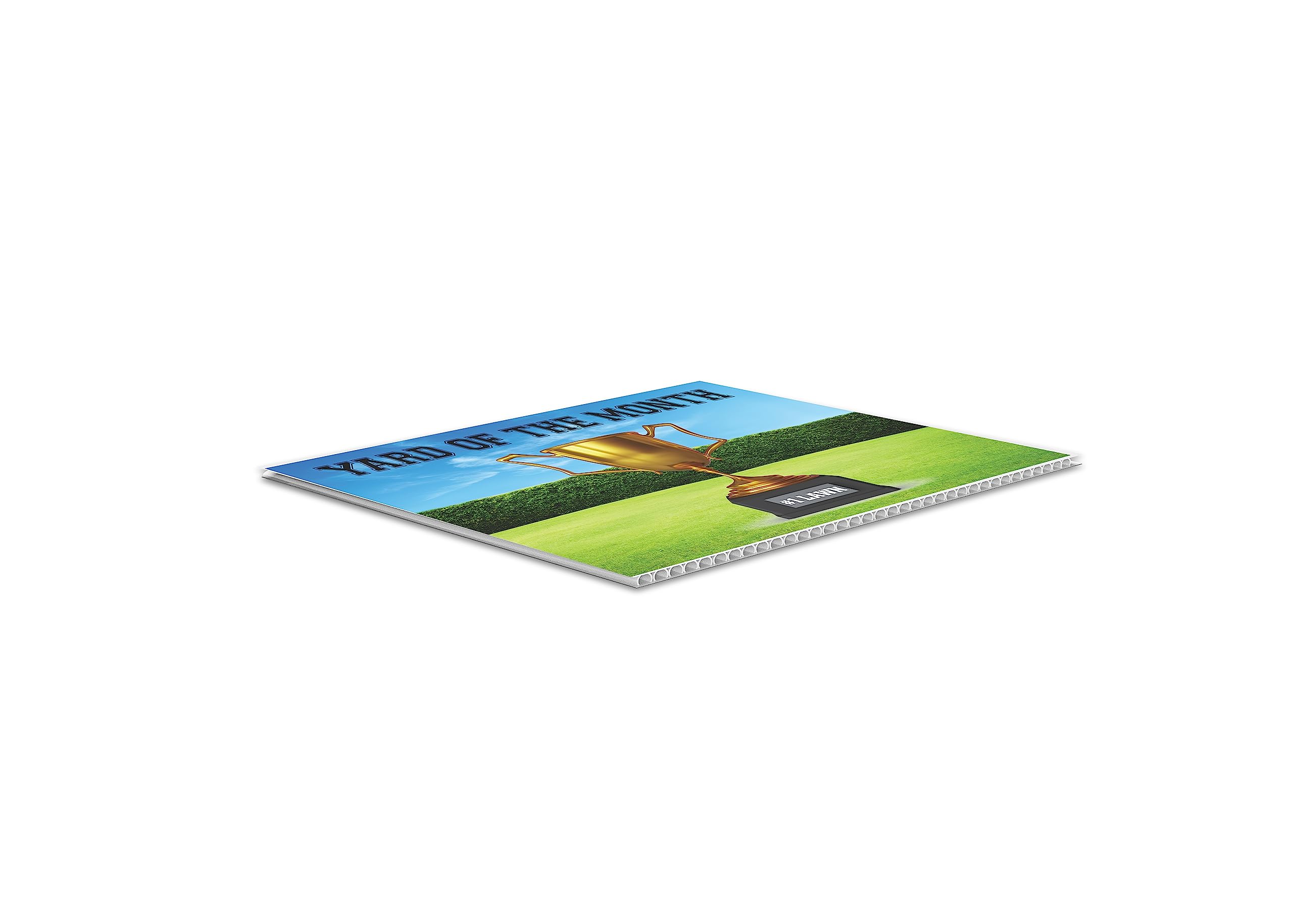 Memorywuu Yard Of The Month Schilder – 3er Set Doppelseitige Rasen-Trophäe Aus Kunststoff (30,5 X 40,6 Cm)