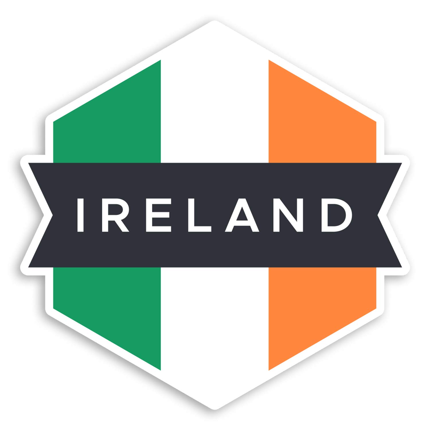 2 x 10cm Irish Flag Vinyl Stickers - Ireland Travel Fun Luggage Sticker #30991 (10cm Tall)