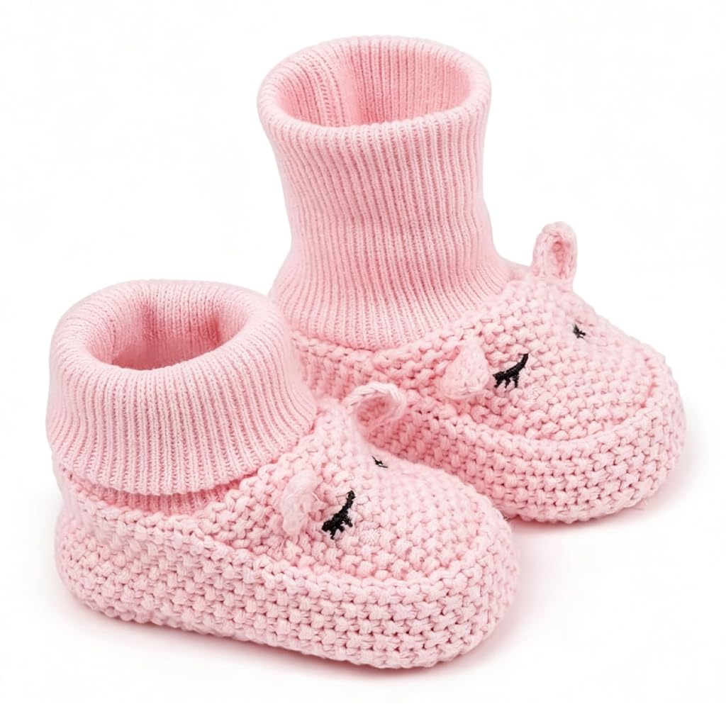 snowie soft Newborn Knit Baby Booties Cozy Warm Soft Shoes-picture-34