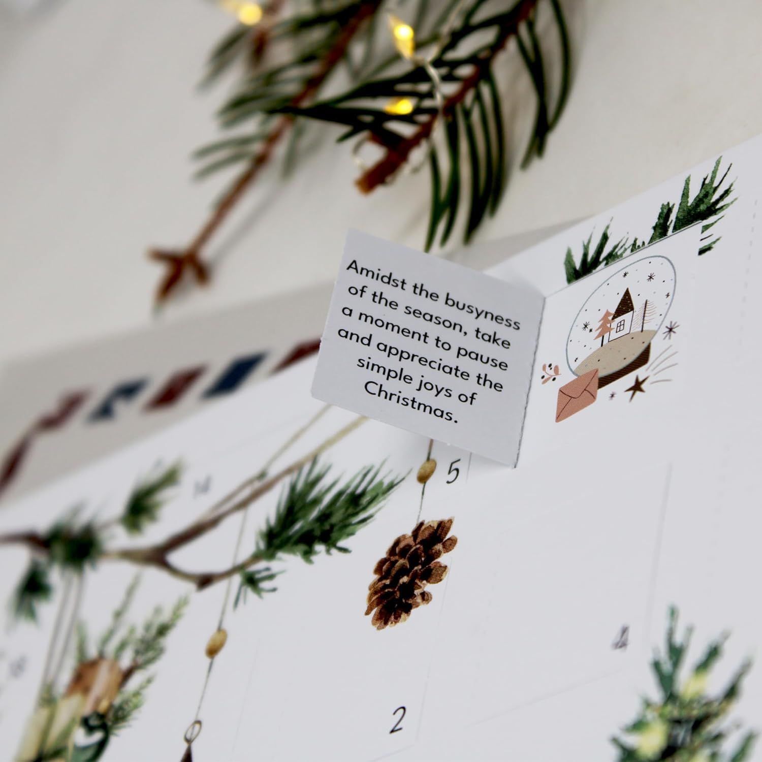 Advent Calendars as Christmas Cards Set of 3 with Envelopes Christmas Advent Calendars to Send or Keep (Mindfulness)