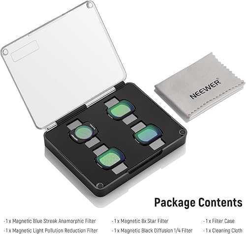 Miniatura 48 de NEEWER Juego de filtros magnéticos ND CPL UV compatibles con DJI OSMO Pocket 3 Creator Combo Accesorios, Cámara de Acción 6 Pack UV ND16 ND32 ND64