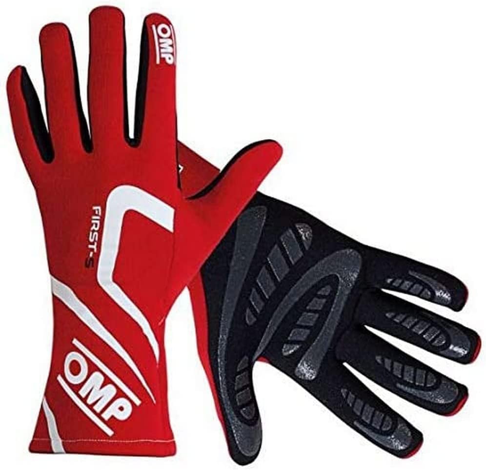 OMP First-S Gloves Red Size S FIA 8856-2018