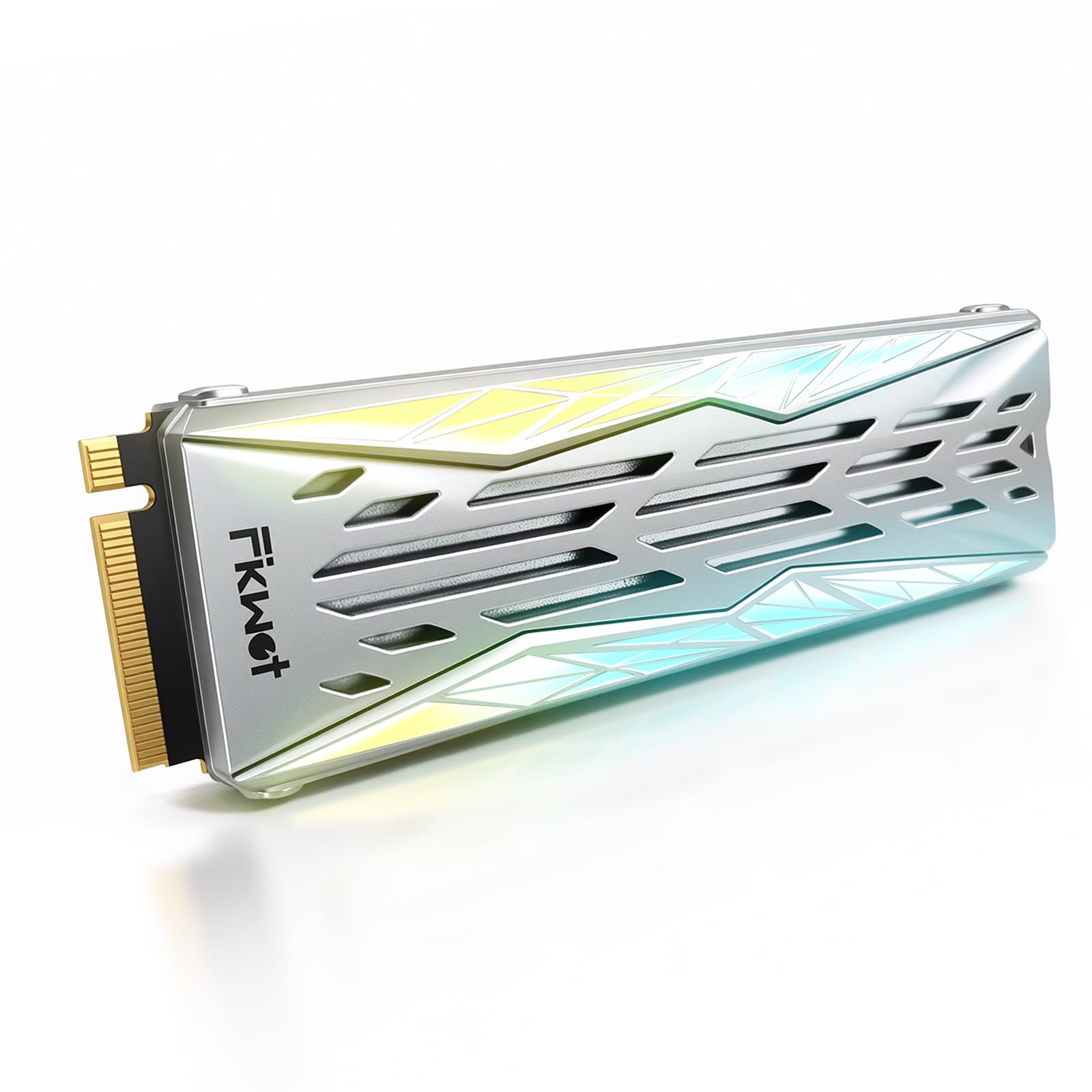 Fikwot FN990 NVMe SSD M.2 2280 PCIe Gen4x4 avec dissipateur thermique RVB, jusqu'à 7450 Mo/s, 3D NAND TLC, disque SSD de jeu interne pour PS5 et ordinateur de bureau