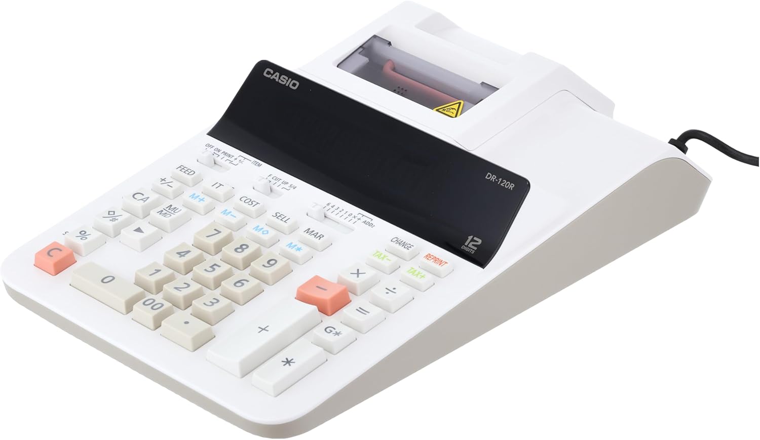 Casio DR120RWEEDC DR Printing Calculator White Buy Online at