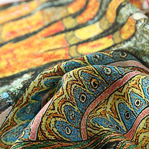 Long Crepe Silk Scarf Classic Art Print4