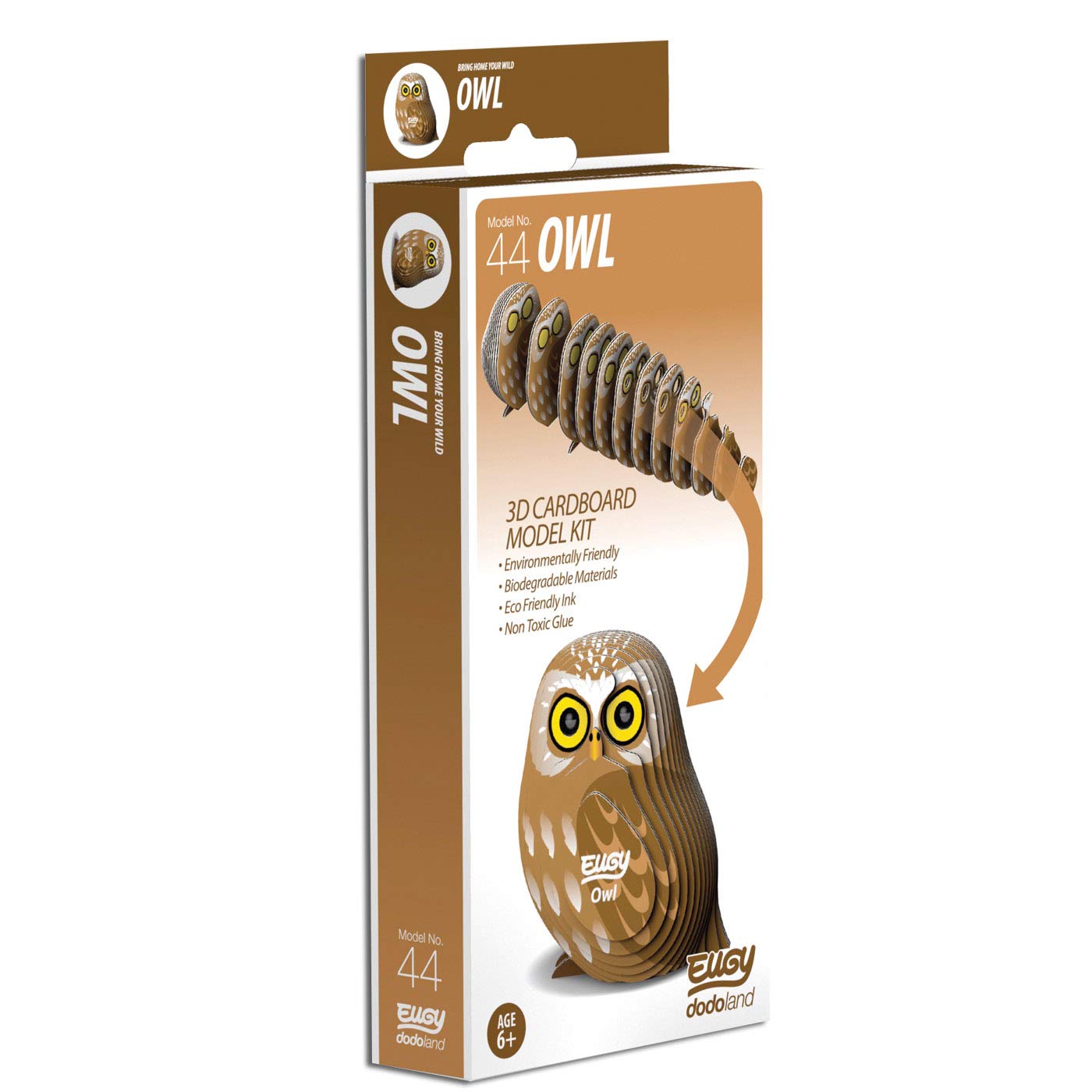 EUGY Owl 3D Model Kit Educational STEM Toy Bird Gift Age 6+