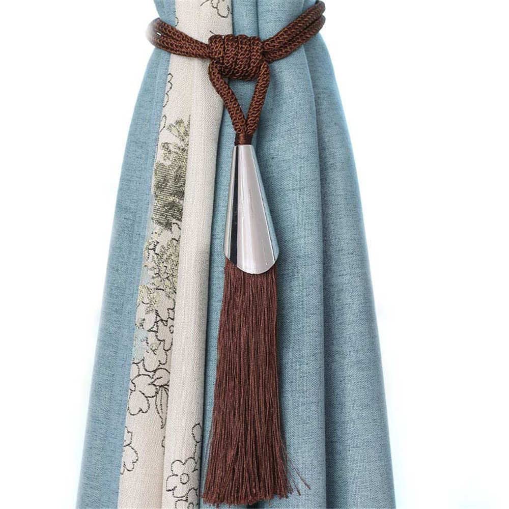 Vakorise Bruin Curtain Ties, Curtain Tieback Tassel Buckle Holdback Ropes Accessories Drapes Multicolor