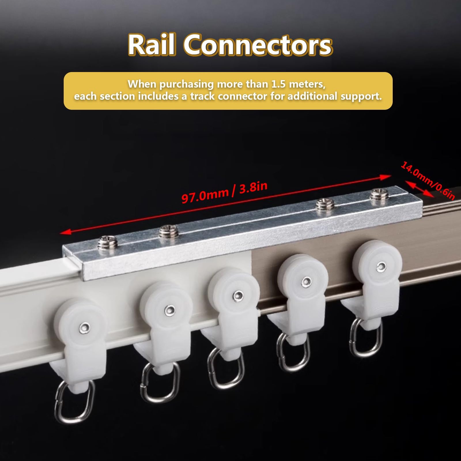 Rail de Rideau Flexible et Pliable en Aluminium pour Montage au Plafond ou au Mur (2,3 à 19,7 Pieds) pour Rideaux de Douche en Forme de U ou de L, Baie vitrée, séparateur de pièce - Facile à