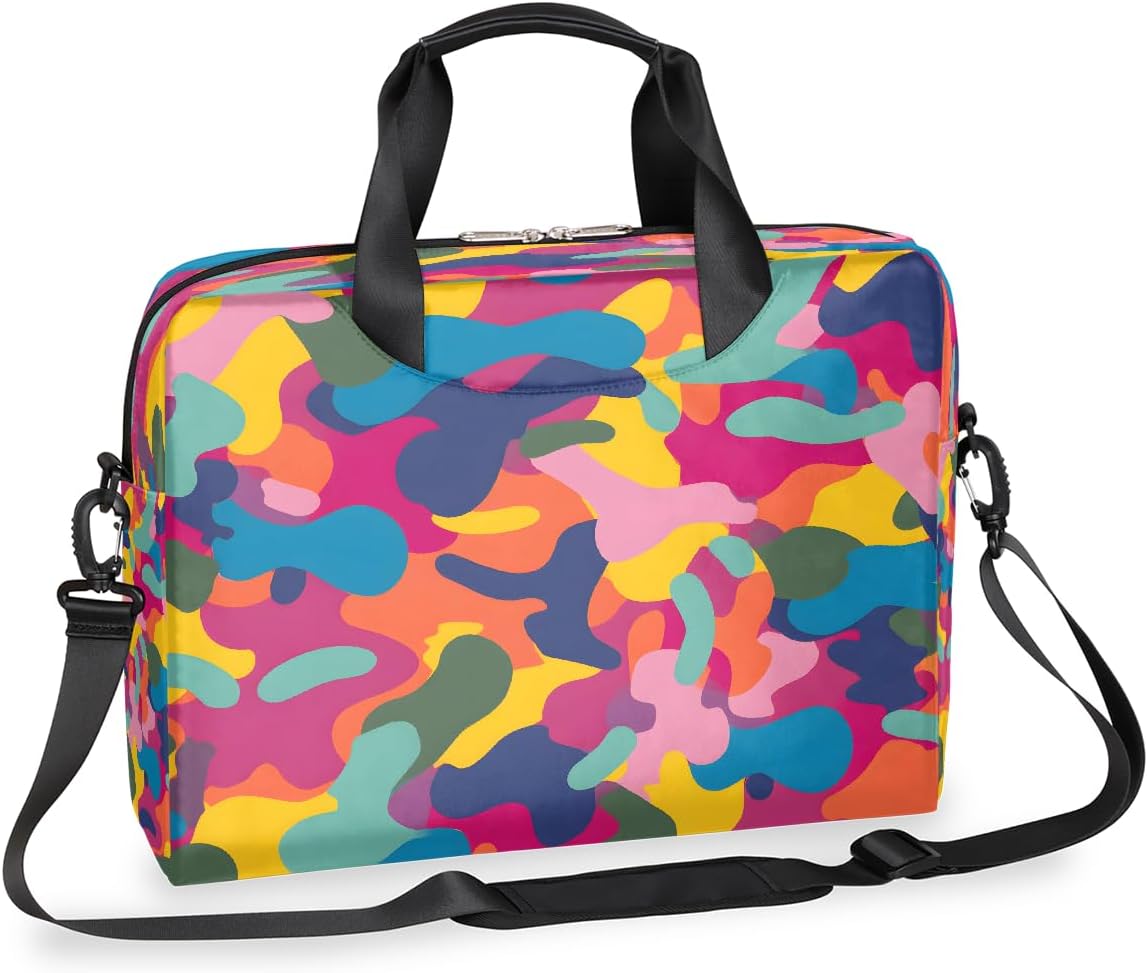 Cool Green Flames Laptop Bag for Women Men 16in Computer Handbags with Shoulder