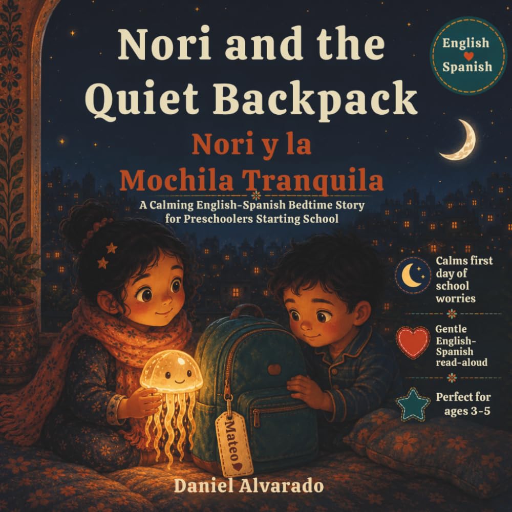 Nori and the Quiet Backpack - Nori y la Mochila Tranquila: A Calming English-Spanish Bedtime Story for Preschoolers Starting School (THE GENTLE GOOD NIGHT)