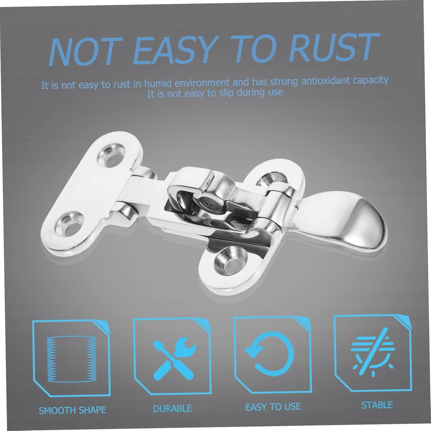 3pcs Hasp for Cabin Door Stainless Steel Clasp Latch for Boats Lightweight Portable for Yacht Boat Accessories