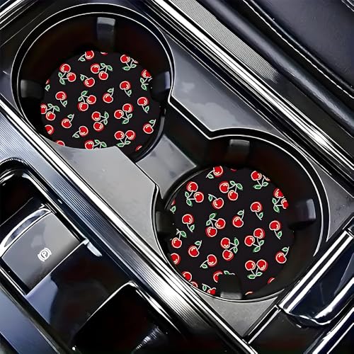 2pcs Cute Litter Cherry Portavasos para Carro miniatura 1