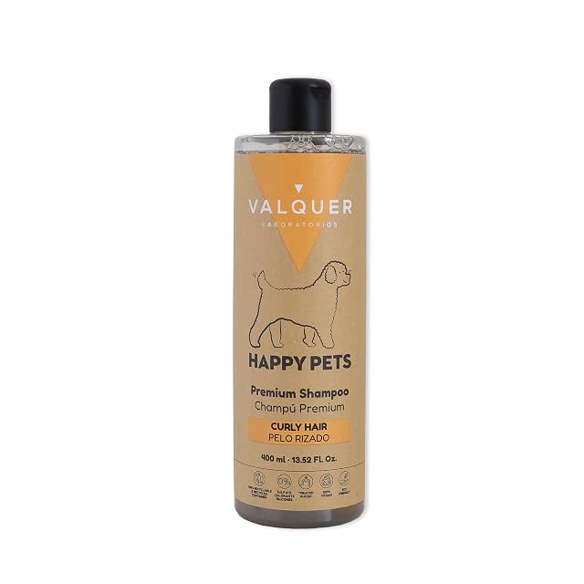VALQUER Happy Pets Champú Premium para Perros y Gatos de Pelo Rizado