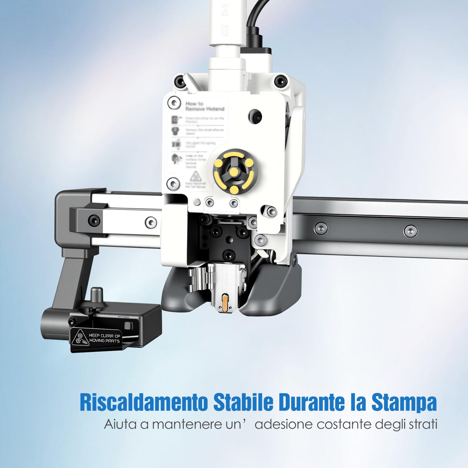 Kit di Assemblaggio Riscaldante per Bambu Lab A1 / A1 Mini – Elemento Riscaldante in Ceramica con Base Hotend Resistente al Calore, Ricambio con Riscaldamento Stabile – Accessori per Stampanti 3D
