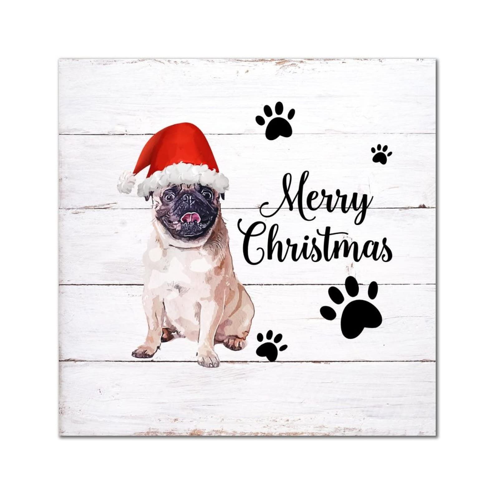 Déco Akita Inu Noël en bois, le cadeau de crémaillère idéal pour papa