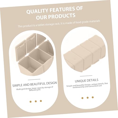 Miniatura 9 de Organizador de viaje con siete compartimentos para una semana, organizador de viaje, organizador de vitaminas, mini recipientes de plástico,