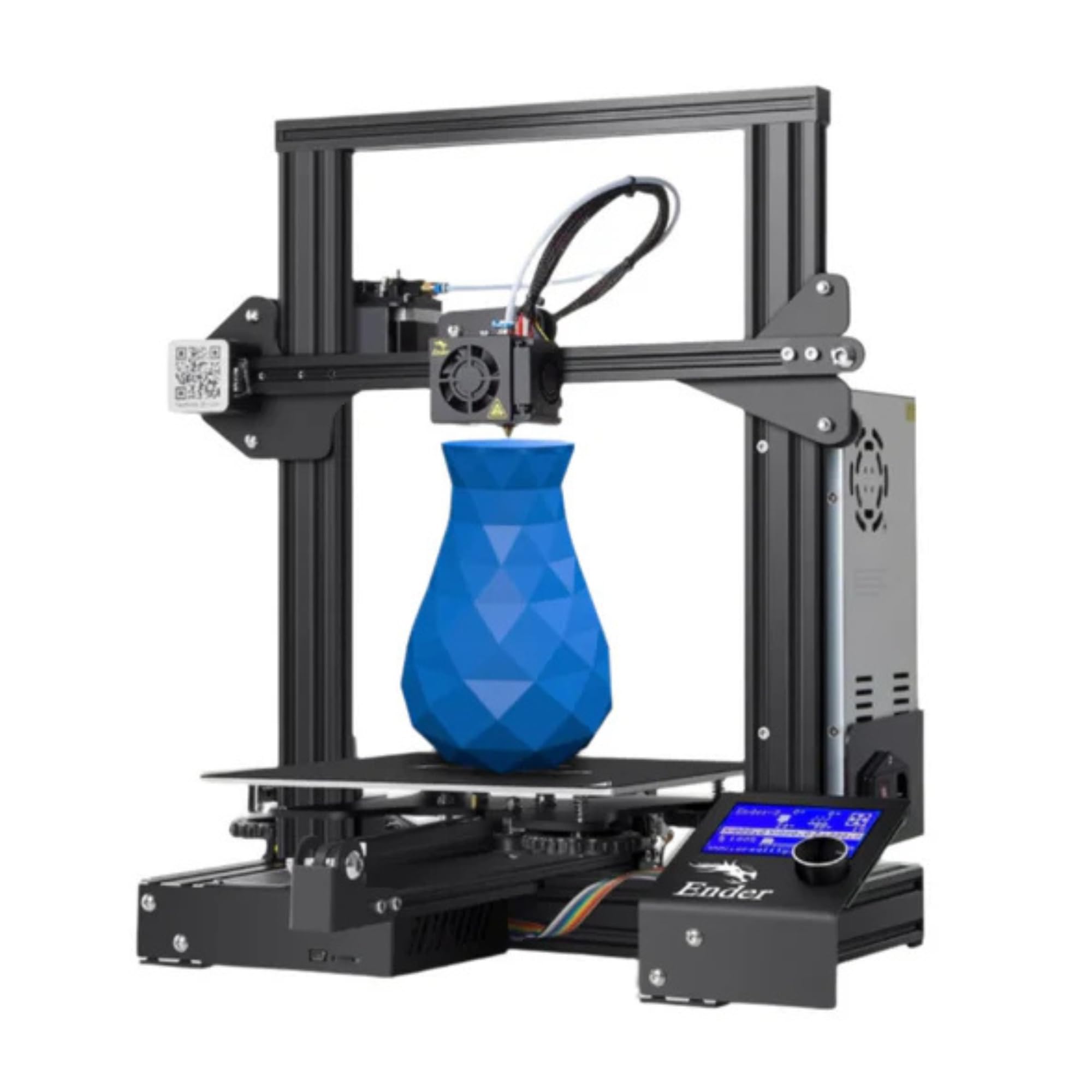 WOL 3D Upgraded Creality Ender 3 2024 Model, with WOL3D PLA PRO+ Daisy White 3D Printer Filament 1.75mm, DIY 3D Printer with Resume Function (Print Size - 220X220X250 MM)